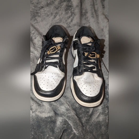 Nike dunk low retro White/black/metallic gold - Picture 9 of 13